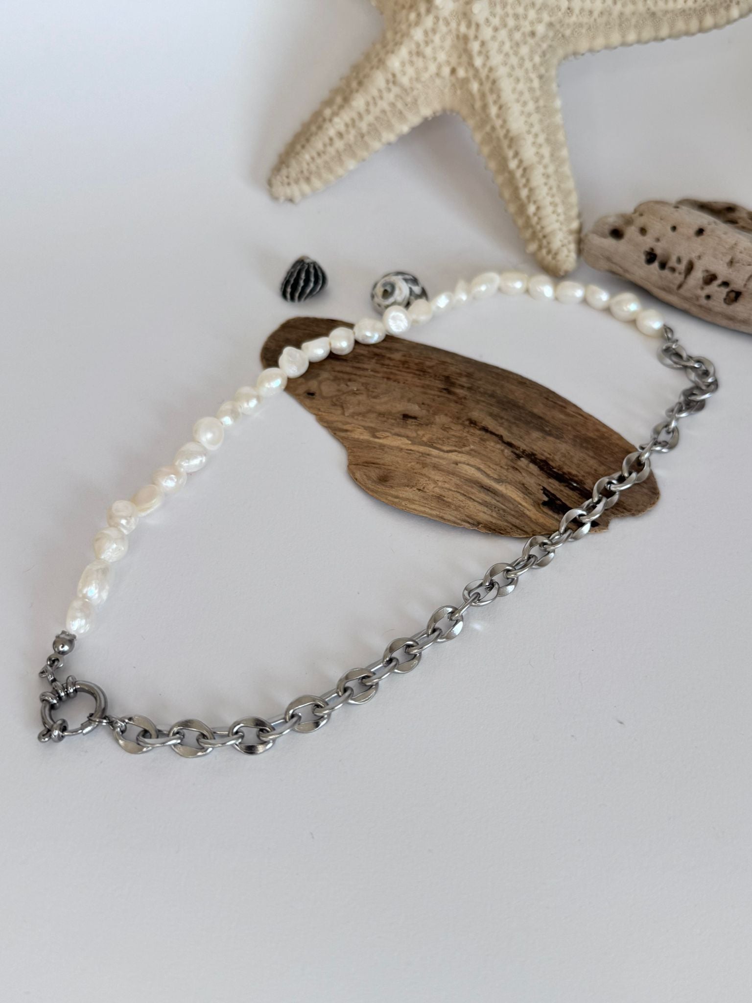 Necklace "HALF & HALF YASMIN" Silber