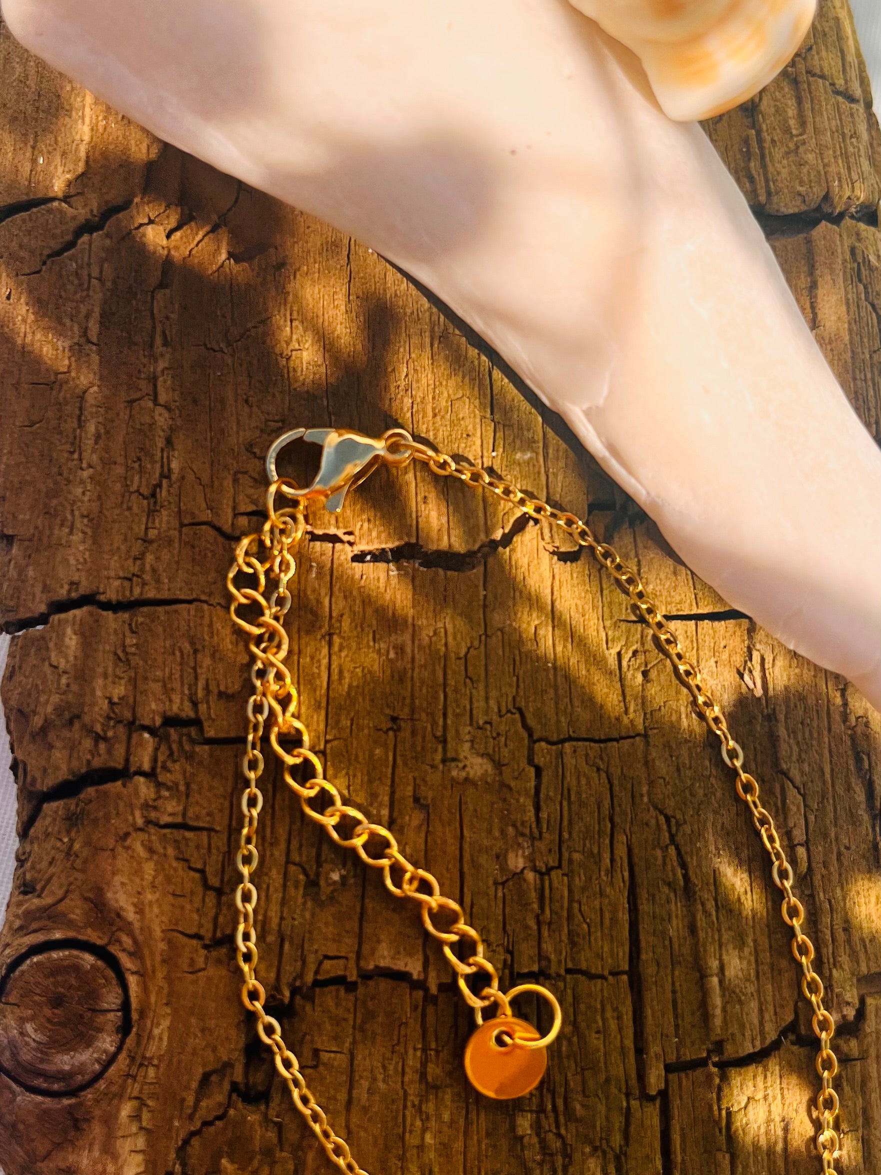 Necklace Edelstahl Gliederkette gold "WHALE“