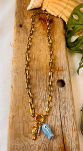 Necklace Edelstahl Gliederkette gold "SEALIFE"