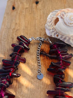 Lade das Bild in den Galerie-Viewer, Necklace Crystal silver „RED SUNSET&quot;
