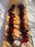 Lade das Bild in den Galerie-Viewer, Necklace Crystal silver „RED SUNSET&quot;
