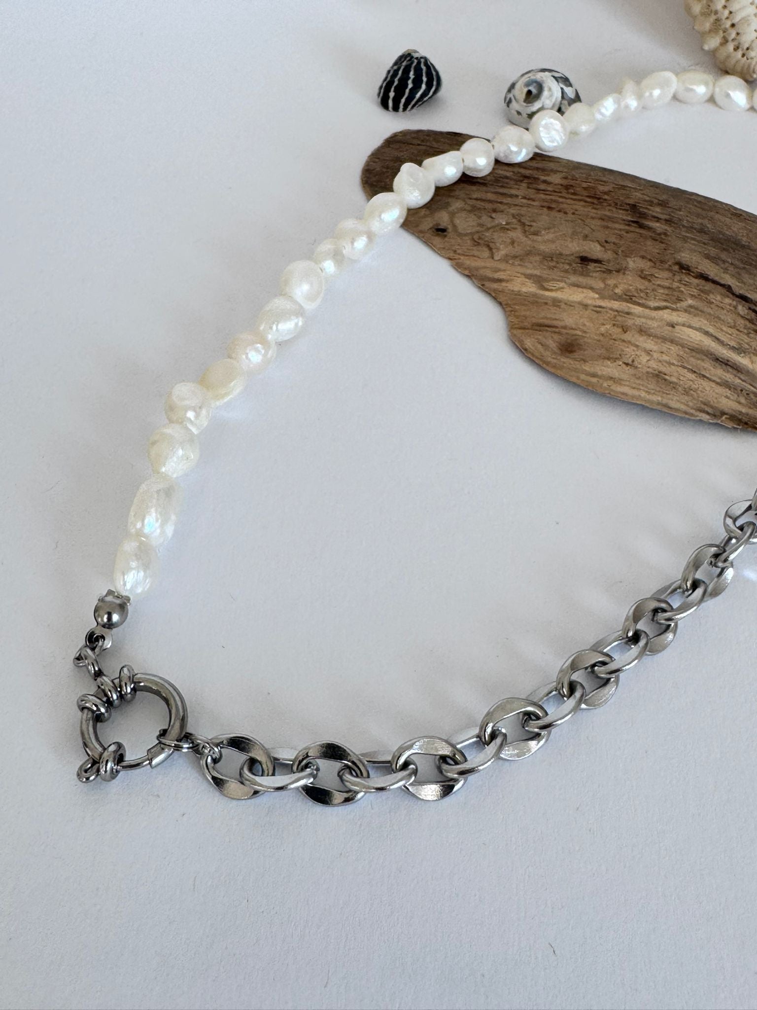 Necklace "HALF & HALF YASMIN" Silber