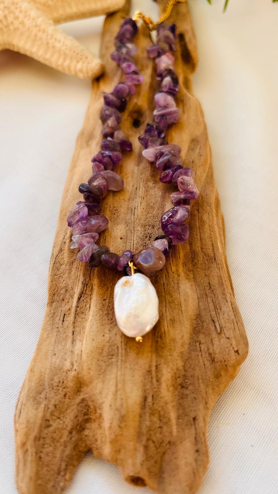 Necklace Crystal  "LAVENDER"