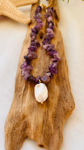 Necklace Crystal  "LAVENDER"