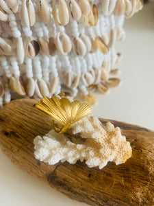 Edelstahl Ring vergoldet "GINKO"