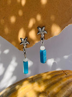 Lade das Bild in den Galerie-Viewer, Ohrring Edelstahl silver &quot;TORQUISE STARFISH“
