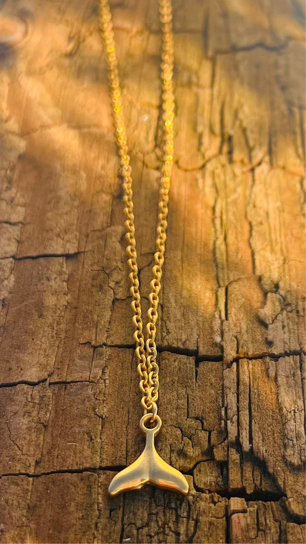 Necklace Edelstahl Gliederkette gold "WHALE“