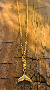 Necklace Edelstahl Gliederkette gold "WHALE“