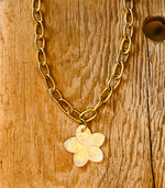 Lade das Bild in den Galerie-Viewer, Necklace Edelstahl Gliederkette gold &quot;FRANGIPANI&quot;
