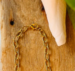 Lade das Bild in den Galerie-Viewer, Necklace Edelstahl Gliederkette gold &quot;FRANGIPANI&quot;
