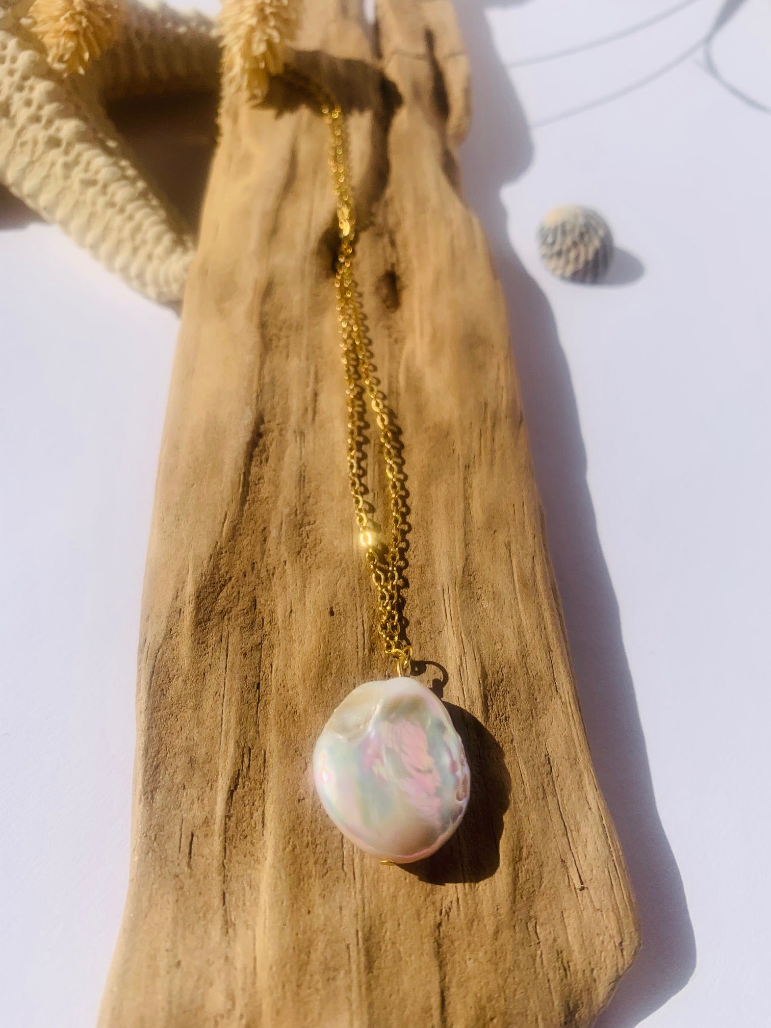 Necklace Edelstahl Gliederkette gold "SHINY"