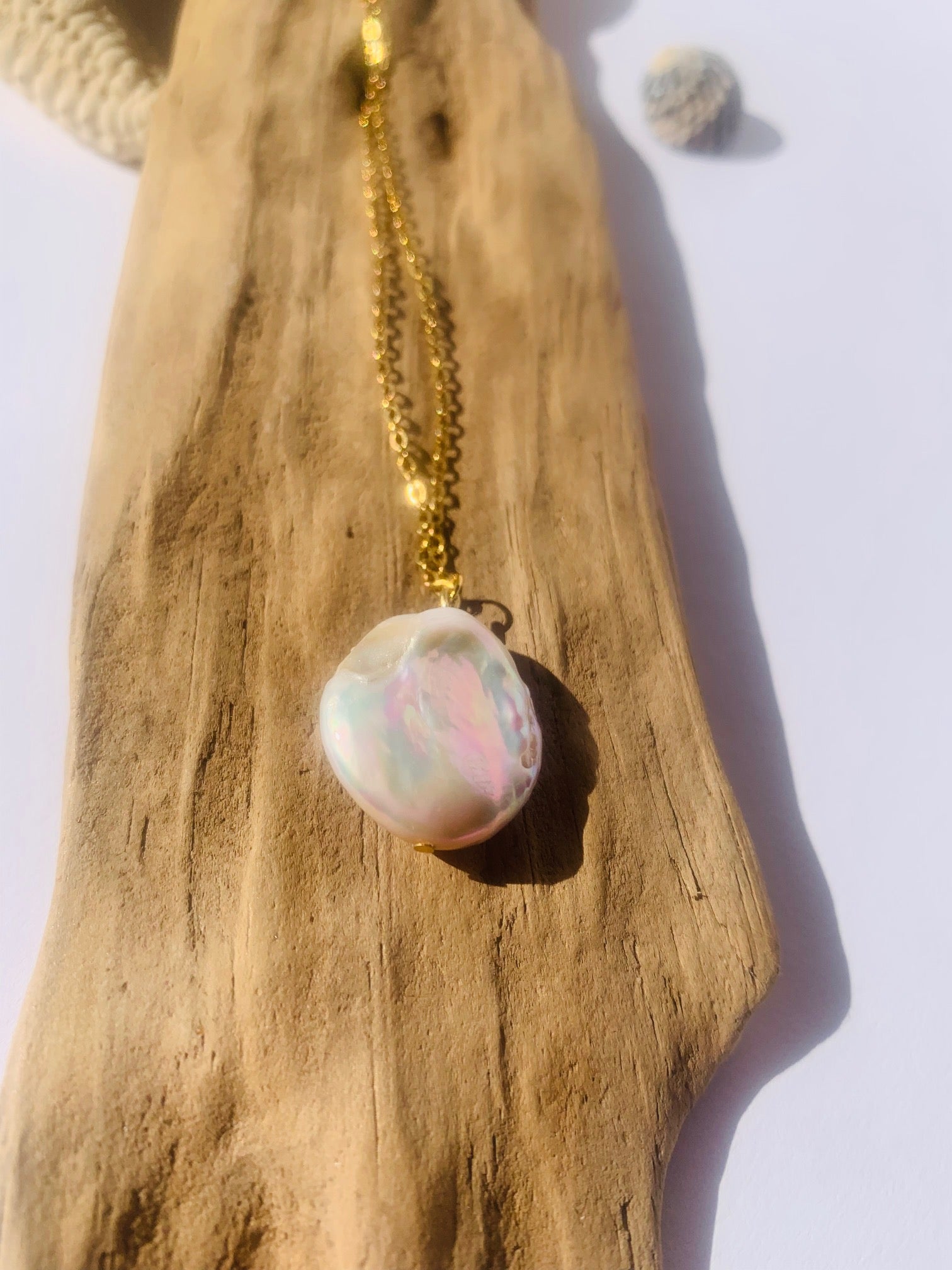Necklace Edelstahl Gliederkette gold "SHINY"