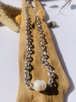 Lade das Bild in den Galerie-Viewer, Necklace Edelstahl Gliederkette silver &quot;ROUND PEARL&quot;
