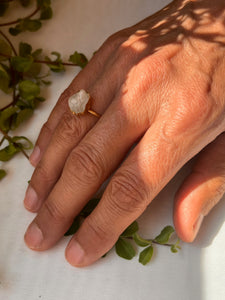 Edelstein Ring 925er Silber "MONDSTEIN"