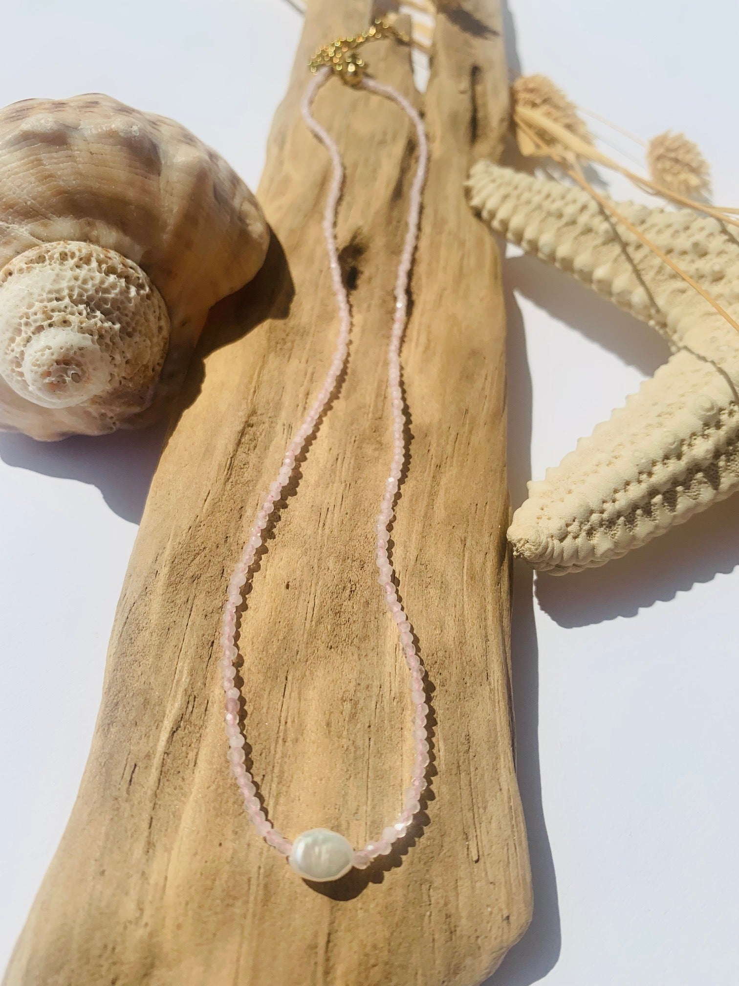 Necklace Crystal gold  "LITTLE LOVE"