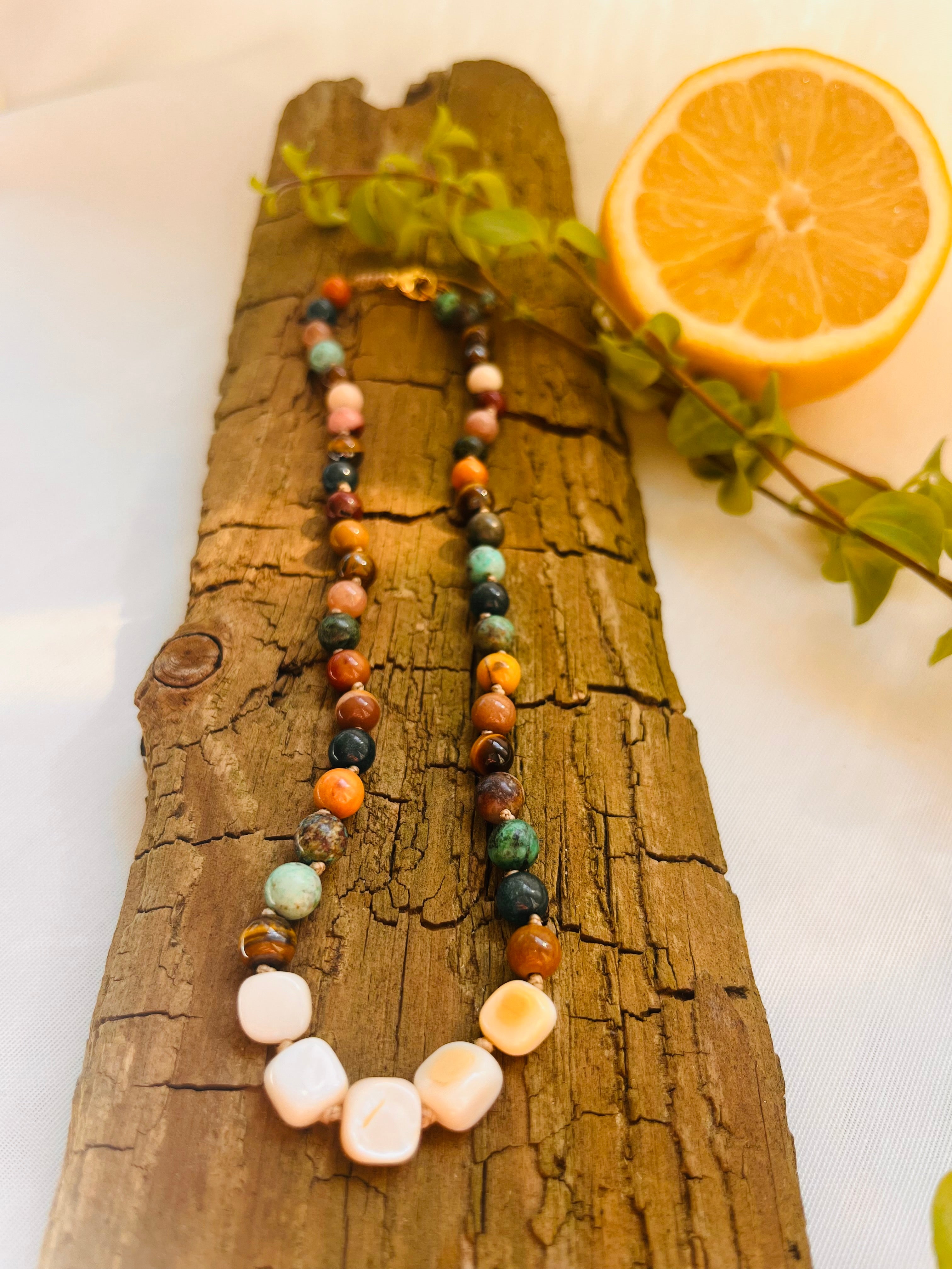 Necklace Crystal „EARTH"