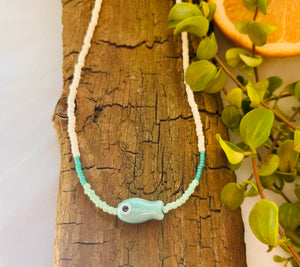 Necklace „GREEN FISH"