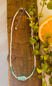 Necklace „GREEN FISH"