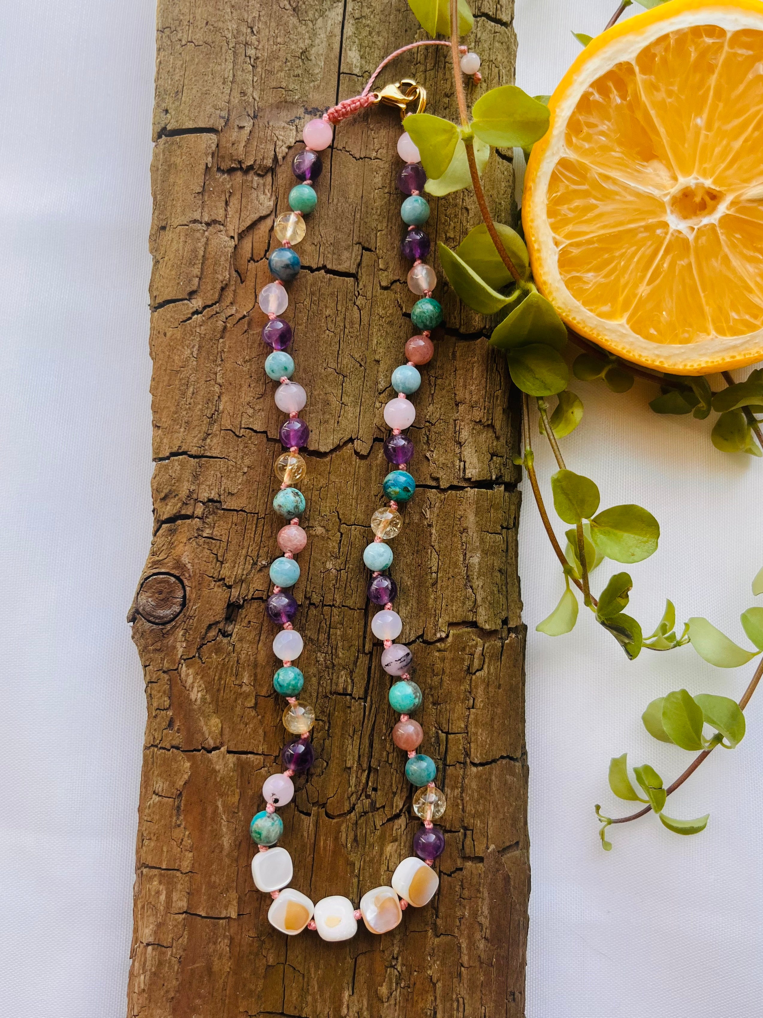 Necklace Crystal „HAPPY LIFE"