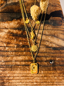 Necklace Layering Edelstahl Gliederkette gold "POWER"