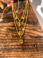 Lade das Bild in den Galerie-Viewer, Necklace Layering Edelstahl Gliederkette gold &quot;EYE&quot;

