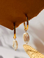 Lade das Bild in den Galerie-Viewer, Creole Edelstahl gold &quot;PEARLY&quot;

