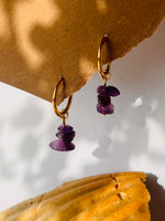 Lade das Bild in den Galerie-Viewer, Creole Edelstahl gold &quot;AMETHYST&quot;
