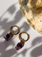 Lade das Bild in den Galerie-Viewer, Creole Edelstahl gold &quot;AMETHYST&quot;
